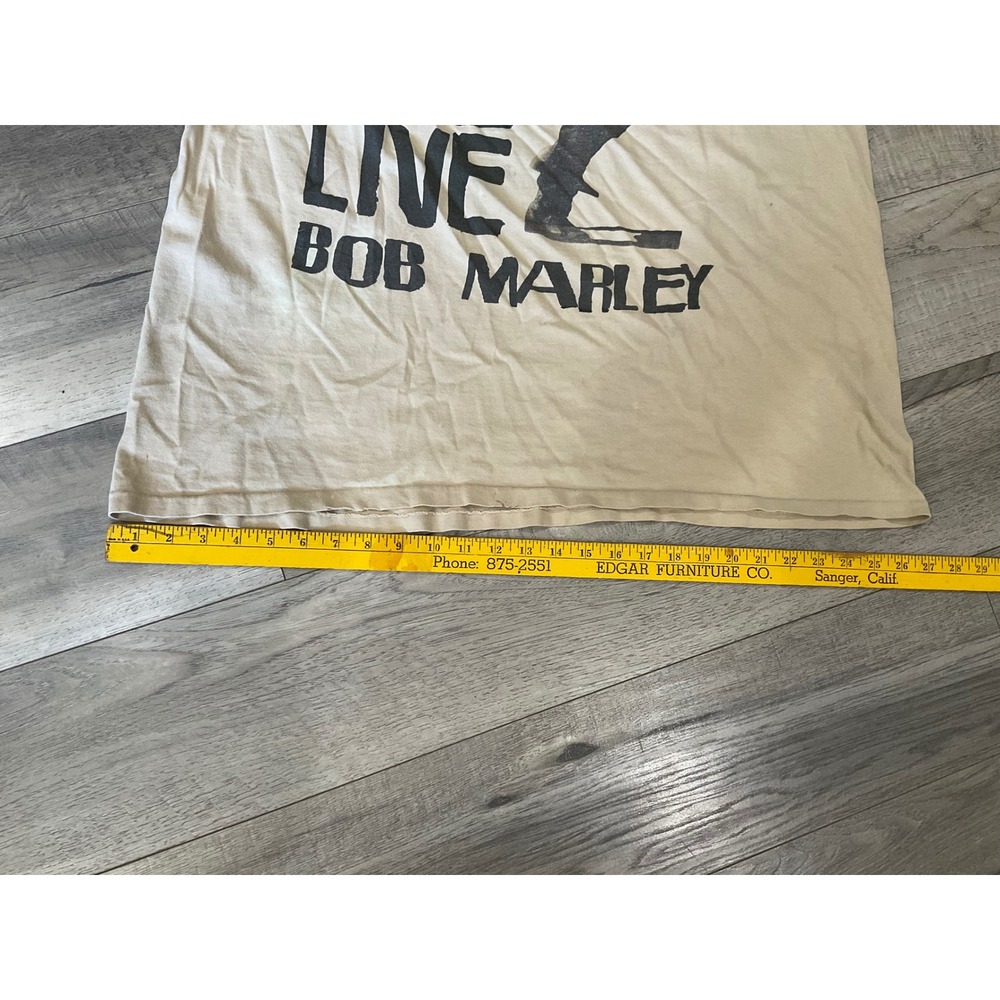 Vintage Bob Marley Wake Up and Live 1995 T-Shirt Oneita Power-T Single Stitch XL - Picture 6 of 14